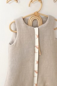 Sac de dormit cu picioare, in cu umplutura 2-2.5 Tog, tot parcusul anului, Bej, 74 80, 1-2 ani