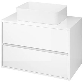 Mobilier suspendat Cersanit, Crea, pentru lavoar pe blat, 80 cm, alb