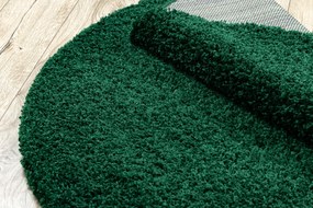 Covor SOFFI cerc shaggy 5cm sticla verde