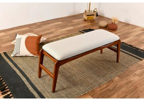 Bancă Touch Cream and Walnut