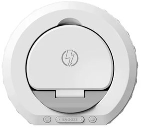 Immax 08983L - Ceas deșteptător cu LCD și încărcător wireless Qi 27W/9V alb