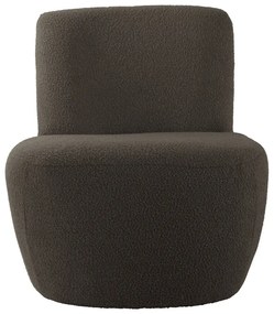 Fotoliu gri/maro cu tapițerie din țesătură bouclé Ada – Leitmotiv