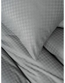 Lenjerie de pat gri din bumbac ranforcé pentru pat de o persoană 140x200 cm Checkered – Mila Home Luxury