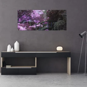Tablou -cu grădina violetă (120x50 cm), în 40 de alte dimensiuni noi