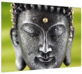 Tablou pe sticlă - Statuia lui Buddha II. (70x50 cm)