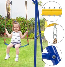 Set leagăne 4 în 1 cu panou de baschet