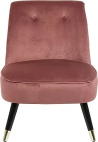 Fotoliu design clasic cu tapiterie din catifea Lena, coral 52584 SAP