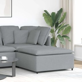 vidaXL Modul taburet modular pentru canapea, gri deschis, 100x100x48 cm
