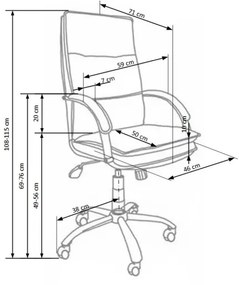 Scaun de birou LOMI, negru