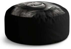 Taburet Circle orangutan, gri / negru