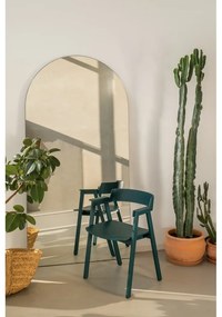 Scaun de dining petrol cu cotiere din lemn de stejar Flip – Gazzda