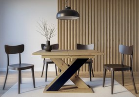 Masă de sufragerie Xalin (artisan + Negru) (pentru 4 până la 6 persoane). 1055280