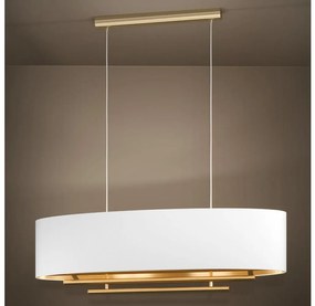 Lustră pe cablu Eglo 390182 PINETARA 4xE27/40W/230V alb/auriu