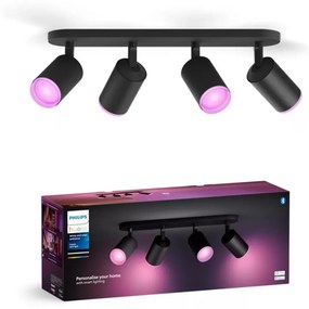 Spot LED RGBW dimabil Philips Hue FUGATO 4xGU10/4,2W/230V negru