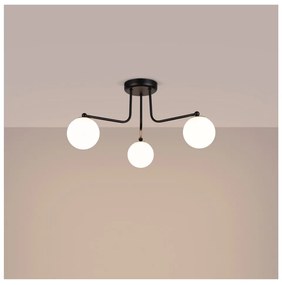 Plafonieră neagră-albă Beam – Sollux