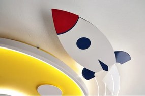 Brilagi -LED Plafonieră pentru copii STARSHIP LED/64W/230V 3000/4500/6000K galbenă