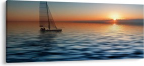 Tablou - Bărci cu vele pe mare (120x50 cm)
