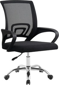 Scaun de birou DEX 4 NEW, negru, material textil/plasă, 57x55x86-94 cm