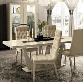 Masă lemn masiv extensibilă Almira - 160 × 80 × 75 cm