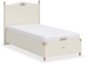 Pat Cilek, 100x200 cm, bej, lada inclusa, design clasic, colectia Flora