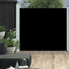 Copertina laterala retractabila de terasa, negru, 170 x 300 cm Negru, 170 x 300 cm