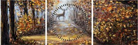 Tablou - Spiritul pădurii (cu ceas) (90x30 cm)
