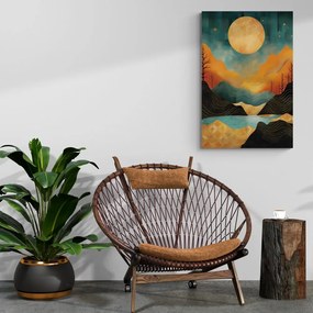 Tablou apus abstract cu tentă de lux