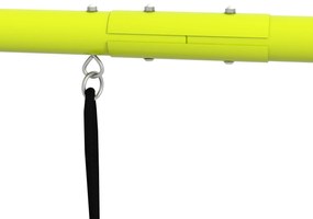 Outsunny 4 în 1 balansoar portic pentru copii cu 2 șezlonguri de balansoar, scară cățărătoare și plasă de escaladă verde | Aosom Romania