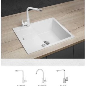 Concept DG05C45WH - Chiuvetă de bucătărie CUBIS 50x62 cm granit/alb