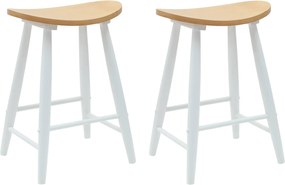 vidaXL Scaune de dining 2 pcs Alb 46 x 37 x 63 cm