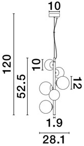 Lustra suspendata design modern decorativ ODILLIA 6L