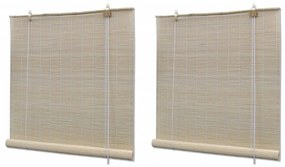 Jaluzele din bambus natural tip rulou, 2 buc., 120 x 160 cm 120 x 160 cm (2 pcs)