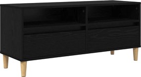 vidaXL Cabinet TV Stejar Negru 100 x 34,5 x 44,5 cm Lemn compozit