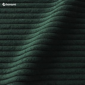 Colțar verde cu tapițerie din catifea reiată Voltaire – Bobochic Paris