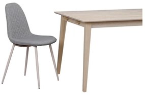 Masă de dining din stejar lăcuit Rowico Mimi, 180 x 90 cm, mat