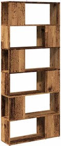 vidaXL Bibliotecă/Separator de cameră, Lemn vechi, 80x24x186 cm