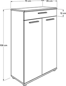 Dulap pentru pantofi Adra White