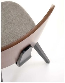Scaun de bucătărie Wrenley, gri / nuc