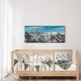 Tablou cu vârfuri înzăpeziți, Fiordland (120x50 cm)