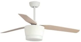 Lustra LED cu ventilator si telecomanda design modern Monsoon alb/artar NVL-5260261
