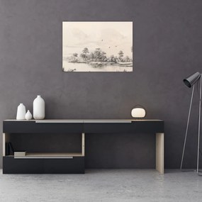 Tablou - Vintage peisaj desen peisaj (70x50 cm)