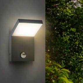 Brilagi - Aplică LED de exterior cu senzor RIANO, 8W, 230V, antracit
