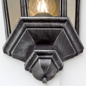Aplica de perete exterior stil clasic IP44 Hermine AL 11K/82515/A schwarz-silber OR