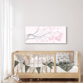 Tablou - Flori roz (120x50 cm)