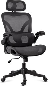 Scaun de birou ergonomic din mesh cu brațe rabatabile OFF 440 negru