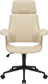 Scaun de birou pivotant Manhattan bej crem