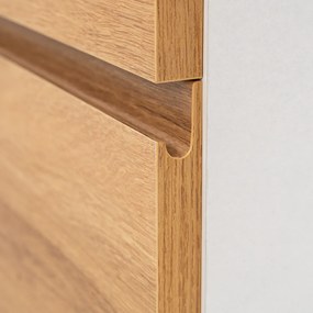 Vario Pull 100 dulap de bază cu chiuvetă stejar alb