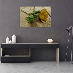 Tablou - Vintage trandafiri galbeni (90x60 cm)