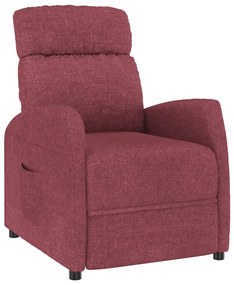 289699 vidaXL Fotoliu rabatabil, roșu vin, material textil
