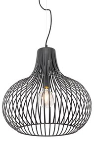Lampă modernă suspendată neagră 48 cm - Saffira